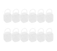 Milisten 12pcs Pacifier Box Storage Container Travel Pacifier Case Holder for Newborn Boy Girl Wide Mouth Design for Bibs