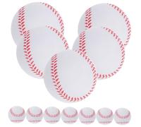 Milisten 12pcs PU Soft Baseballs Flexible Training Balls for Teens Adults Indoor Outdoor Use Smooth Surface Safe Sports