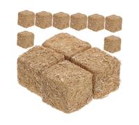 Milisten 12pcs Simulated Mini Haystacks Decor for Dollhouse Square Farmyard Scene Accessories for DIY Garden Layouts Realistic Ornamentation