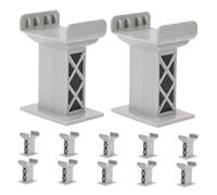 Milisten 12pcs Train Track Support Risers Elevated Bridge Stable Multitiered Railway Accessories Compatible with All Major Brands for Model Railways