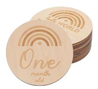 Milisten 13pcs Milestone Cards for Photography Wooden Growth Milestones Newborn Photography Props