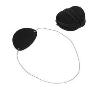 Milisten 14pcs Black Felt Kids Eyepatches Set with Elastic Strap, Reusable Soft Fabric Eye Patch for Children’s Lazy Eye Protection and Pirate Costume Dress-up