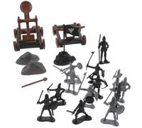 Milisten 14pcs Plastic Soldier with Chariot and Archers Educational War Play Figures for Boys and Enhances Hand-eye Coordination and Historical Learning