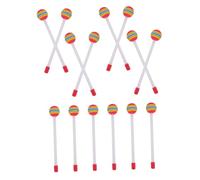 Milisten 14pcs Rainbow Lollipop Drumsticks Soft EVA Foam Head Percussion Mallets for Early Music Education Handheld Colorful Sponge Drumsticks Hand Drum