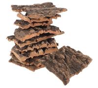 Milisten 14Pcs Reptile Terrarium Decorative Bark Set Small Light Tan Bark Pieces 5-9Cm Lizard Habitat Accessories Turtle Tortoise Climbing Branch for Gecko and Frog