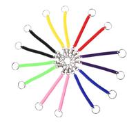 Milisten 14pcs Retractable Coil Spring Keychain Set with Elastic Plastic Material, Lightweight and Flexible Stretchy Spring Coil Rings for Outdoor Use with Mobile Phones and Keys