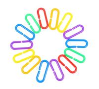 Milisten 150pcs Educational Interlocking Geometric Chain Links for Fine Motor Skills Development Plastic C Clip Hooks for Boys and Aged