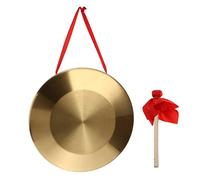 Milisten 15cm Copper Alloy Gong Set with Striker Traditional Chinese Hand Gong for Boys and Girls Music and School Activities