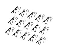 Milisten 15pcs Metal Lavalier Microphone Clips Iron Lapel Mic Holders with Adjustable Angle Shirt Clip for Vlogging Interviews Public Speaking