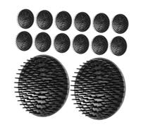 Milisten 15pcs Portable Travel Scalp Massage Brush Compact Hair Wash Comb for Shampooing Exfoliation and Dandruff Removal Soft Plastic Material for Gentle Care