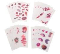 Milisten 16 Sheets Realistic Halloween Scar Tattoo Stickers Temporary Wound Makeup for Face Arms Legs Diverse Fake Cuts Scars for Costume Cosplay Party Decorations