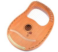 Milisten 16 Strings Lyre Harp Musical Instrument with Smooth Surface and Longer Sustain Effect, Wooden Harp Portable for Beginners and Music Enthusiasts