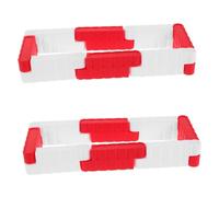 Milisten 16pc Miniature Racing Track Road Barriers for Rc Car Drift Race Simulation Red White Each Rc Accessories to Increase Track Difficulty and Enhance High- Experience