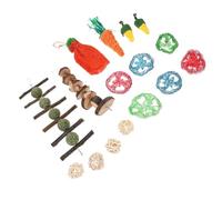 Milisten 16pcs Natural Chew for Hamsters Bunnies Pets Healthy Teeth Care Durable Biting Playthings for Guinea Pigs Chinchillas Squirrels
