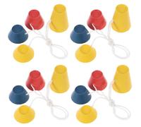 Milisten 16Pcs Rubber Golf Ball Holders Tees Set with 11Mm Yellow, 16Mm Blue, 22Mm Red, 36Mm Yellow for Outdoor Golf Practice and Driving Range Accessories