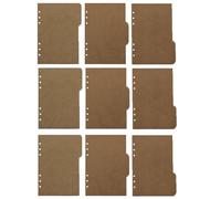 Milisten 18 Pcs A5 Kraft Paper Binder Dividers with Tabs, Loose-Leaf Index Page Separators for Notebooks and Organizers, Recycled Paper Classification Sheets for Office and School Use