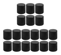 Milisten 18pcs Bass Tone Knobs Electric Guitar Flat Knobs Replacement Compatible Guitar Bass Accessories Sleek Black Finish