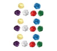 Milisten 18pcs Cat Pom Balls Tinsel Glitter Sparkle Interactive Playthings for Indoor Cats Kitten Entertainment and Anxiety Relief Random Color