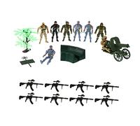 Milisten 19pcs Military Soldier Set Simulation Model Figures with Moveable Arms Lightweight and for Interactive Play Educational Military Dress Up and Historical Role Playing Games