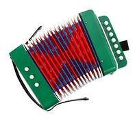 Milisten 1Pc Beginner Accordion Educational for Green Key Mini Musical Instrument Promotes Cognition Coordination Safe Plastic Design for Preschoolers