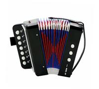 Milisten 1pc Black Accordion Beginner Musical Instrument for Safe Abs Material Enhances Cognitive Skills Coordination for Boys