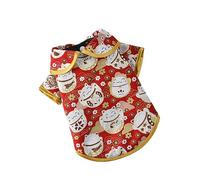 Milisten 1pc Chinese Style Pet Costume for Cats and Dogs Warm Autumn Outfit Stylish Festival Coat Xl Special Occasions and Outdoor Activities