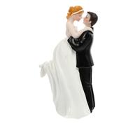 Milisten 1Pc Creative Resin Bride and Groom Cake Topper for Wedding Party Vivid Dessert Decoration Reusable Strong Visual Impact for Celebrations and Events