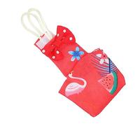 Milisten 1pc Diaper Pet Hen Ducklings Small Animals Chicken Bird Bath and Feeder Pigeon Pants Poultry Cloth The Animal Panty Clothing Flight Suit Red Polyester