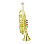 Milisten 1Pc Electroplated Simulation Trumpet Model Portable Musical Instrument for Boys and Safe Plaything for Early Learning and Fun