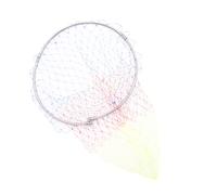 Milisten 1PC Foldable Fishing Net Stainless Steel Mesh Net Colorful Nylon Style Tear Resistant Portable Fishing Accessory for Safe Fish Catching and Aquarium Use for Fish and Shrimp