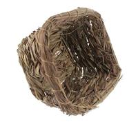 Milisten 1Pc Grass Woven Pet House for Rabbits Small Animals Cozy Natural Nest with Durable Design for Guinea Pigs Chinchillas Hamsters Stylish Pastoral Hideaway