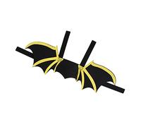 Milisten 1pc Halloween Pet Costume Bat Wing Outfit for Dogs and Cats Unique Printed Design with Bell for Festive Parties Felt Material