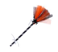 Milisten 1Pc Halloween Witch Broom Prop Creative Halloween Broom Toy Witch Flying Broomstick Cosplay Supplies for Halloween Party Kids Boys Girls Costume Decor (Orange)