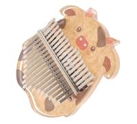 Milisten 1pc Keys Acrylic Animal Kalimba Finger Piano for Beginners Transparent Design Construction for Boys and Girls Adults Easy to Play Stylish Cow Artwork