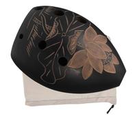 Milisten 1pc Portable Ocarina Black Brown Vintage Pottery Music Instrument for Easy to Learn for Beginners and Musical Enjoyment Random Color