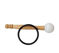 Milisten 1Pc Rubber Knocking for Crystal Singing Bowls Sound Therapy Instrument Stick with Slip Handle Durable Buddha Sound Percussion Accessory for Home Use Yellow