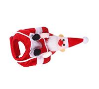 Milisten 1pc Santa Riding Dog Costume for Christmas Festival Dress up Comfortable Pet Clothes for Parties Creative Holiday Pet Outfits s Red