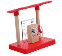 Milisten 1Pc Wooden Train Building Accessories Educational Railway Gas Station Model for Imaginative Play Safe Scenic for Train Track Scenarios