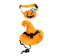 Milisten 1set Adjustable Cat Hat and Pumpkin Collar for Halloween Festivities Comfortable Pet Accessories for Cats and Dogs Unique Design and Easy Wear