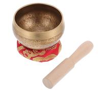 Milisten 1Set Buddhist Meditation Singing Bowl Sound Bowl with Wooden Striker Washer for Meditation and Spiritual for Healers