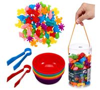 Milisten 1Set Color Sorting Bowls Montessori Ocean Animal Educational for Preschool Learning Fine Motor Skill Development and Counting Activities