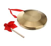 Milisten 1set Copper Gong Drum Percussion Stick Thickened Hand Gong for Music Percussion Instrument Sound and Hanging Rope for Easy Storage Random Style