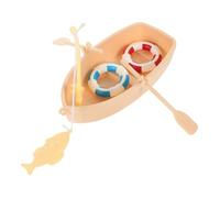 Milisten 1Set Decorative Tiny Fishing Boat Prop Set Mini House Fishing Boat Model for Landscaping for DIY Beach Scene and Dollhouse Accessories Inspires Creativity and Imagination