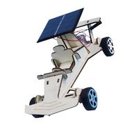 Milisten 1Set DIY Solar Powered Car Assembly Kit Educational for Simple Construction for Hands Learning Parent Bonding Plaything Fun Science Project