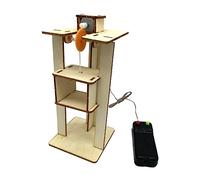 Milisten 1Set DIY Wooden Elevator Educational Stem Model for Early Learning Hands Building Activity Encourages Critical Thinking Creativity for Boys