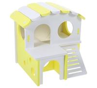 Milisten 1set Double-layer Hamster Villa Hideout Climbing Ladder House for Pets for Hamsters Dwarf and Gerbils Fun Exercise Space and Cozy Retreat