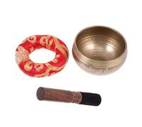 Milisten 1set Handmade Meditation Singing Bowl Set Cushion and Stick for Mindfulness Bowl for Yoga and Meditation Practice