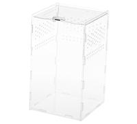 Milisten 1Set Magnetic Acrylic Reptile Habitat Transparent Terrarium Box with Ventilation Durable Feeding Box for Tortoises Snakes Lizards and Insects