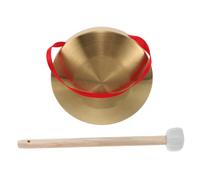 Milisten 1Set Mini Gong with Mallet Portable Handheld Chinese Traditional Percussion Instrument for Lightweight Musical for Schools Home and Group Activities