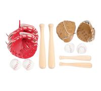 Milisten 1Set Miniature Baseball Bat Glove Ball Kit of Baseball for Dollhouse DIY Crafts and Themed Decorations Materials for Sports